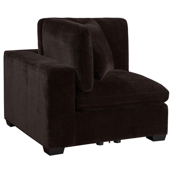 Lakeview 5-piece Upholstered Modular Sectional Chocolate
