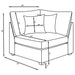 Cambria 4-piece Upholstered Modular Sectional Sofa Grey