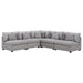 Cambria 5-piece Upholstered Modular Sectional Sofa Grey