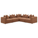 Jennifer Upholstered Armless Chair Terracotta