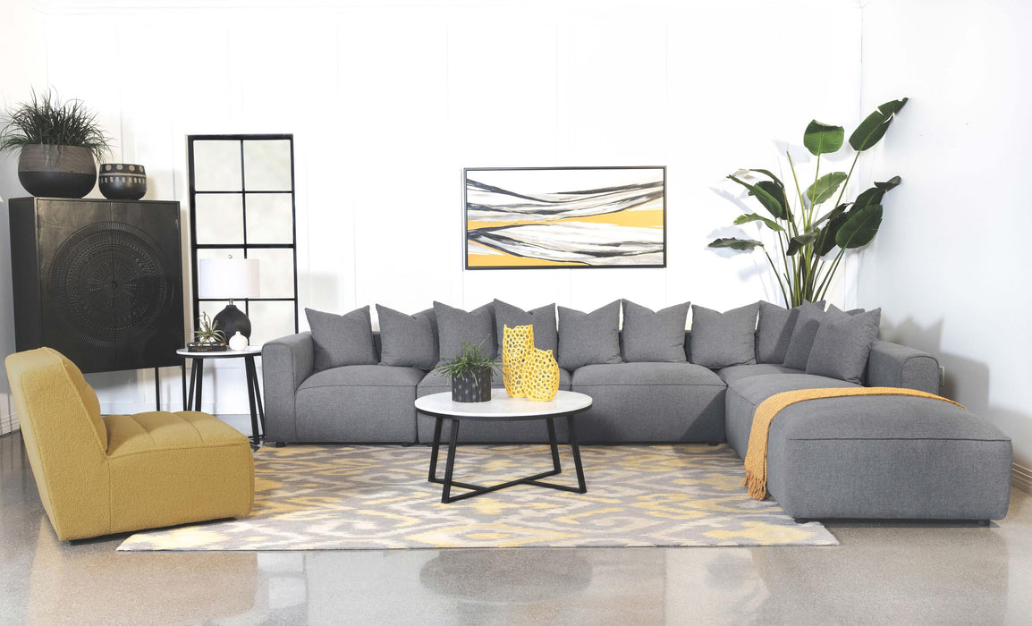 Jennifer Upholstered Armless Chair Grey