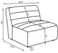 Sunny Upholstered Armless Chair Natural
