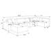 Freddie 6-piece Upholstered Modular Sectional Sofa Pearl
