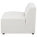 Freddie Upholstered Tight Back Armless Chair Pearl
