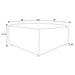 Freddie Square Upholstered Ottoman Pearl