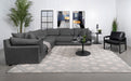 Sasha 5-piece Upholstered Modular Sectional Barely Black