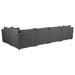 Sasha 5-piece Upholstered Modular Sectional Barely Black