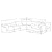 Sasha 6-Piece Upholstered Modular Sectional Barely Black