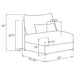 Sasha Upholstered Armless Chair Barely Black