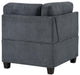 Georgina Upholstered Corner Chair Steel Grey