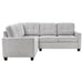 Georgina 3-piece Upholstered Sectional Sofa Steel Beige