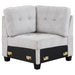 Georgina Upholstered Corner Chair Steel Beige