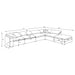 Raleigh 6-piece Boucle Upholstered Modular Sectional Ivory