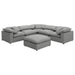 Raleigh 6-piece Boucle Upholstered Modular Sectional Grey