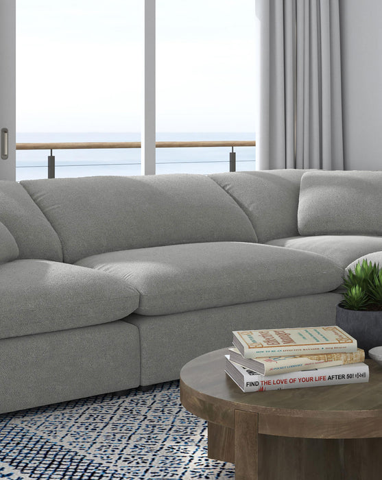 Raleigh Boucle Upholstered Armless Chair Grey