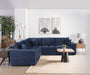 Atlantic 5-piece Upholstered Modular Sectional Sofa Blue
