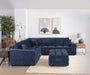 Atlantic 6-piece Upholstered Modular Sectional Sofa Blue
