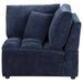 Atlantic Corduroy Upholstered Corner Chair Blue