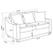 Christine 2-piece Upholstered Sloped Arm Sofa Set Beige