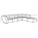 Sunny 6-piece Upholstered Modular Sectional Sofa Charcoal