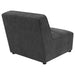 Sunny Upholstered Armless Chair Dark Charcoal_x000D_