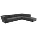 Sunny Upholstered Armless Chair Dark Charcoal_x000D_