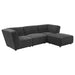 Sunny Upholstered Armless Chair Dark Charcoal_x000D_