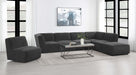 Sunny Upholstered Armless Chair Dark Charcoal_x000D_