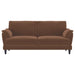 Selma 2-piece Velvet Upholstered Crescent Arm Sofa Set Rust