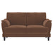 Selma 2-piece Velvet Upholstered Crescent Arm Sofa Set Rust