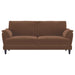 Selma Velvet Upholstered Crescent Arm Sofa Rust
