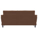 Selma Velvet Upholstered Crescent Arm Sofa Rust
