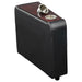 Toohey Upholstered Home Theater Storage Wedge Console Black
