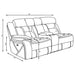 Higgins Upholstered LAF Power Loveseat Grey