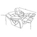 Higgins Upholstered LAF Power Loveseat Grey
