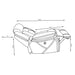 Higgins Upholstered RAF Power Recliner Grey