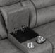 Higgins Upholstered Power Reclining Sectional Sofa Grey