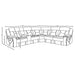 Higgins Upholstered Power Reclining Sectional Sofa Grey