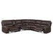 Brunson 3-piece Upholstered Reclining Sectional Sofa Brown