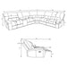 Brunson 3-piece Upholstered Reclining Sectional Sofa Brown