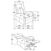 Grant Upholstered Power Recliner Chair Grey