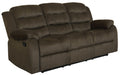 Rodman 3-piece Upholstered Reclining Sofa Set Olive Brown