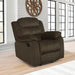 Rodman Upholstered Padded Arm Glider Recliner Olive Brown