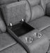 Higgins 3-piece Upholstered Motion Reclining Sofa Set Grey