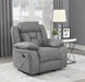 Higgins Upholstered Glider Recliner Chair Grey