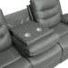 Nova 2-piece Upholstered Padded Arm Sofa Set Dark Grey