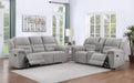 Gilson 2-piece Chenille Upholstered Reclining Sofa Set Grey