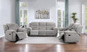 Gilson 3-piece Chenille Upholstered Reclining Sofa Set Grey