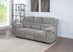Gilson Chenille Upholstered Reclining Sofa Grey