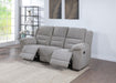 Gilson Chenille Upholstered Reclining Sofa Grey